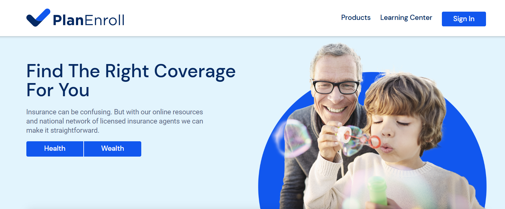 Plan Enroll Homepage