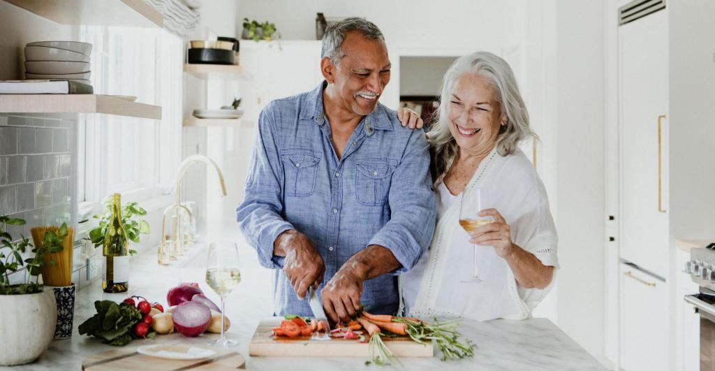 Couple cooking