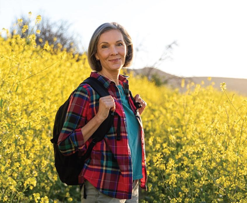 Woman hiking