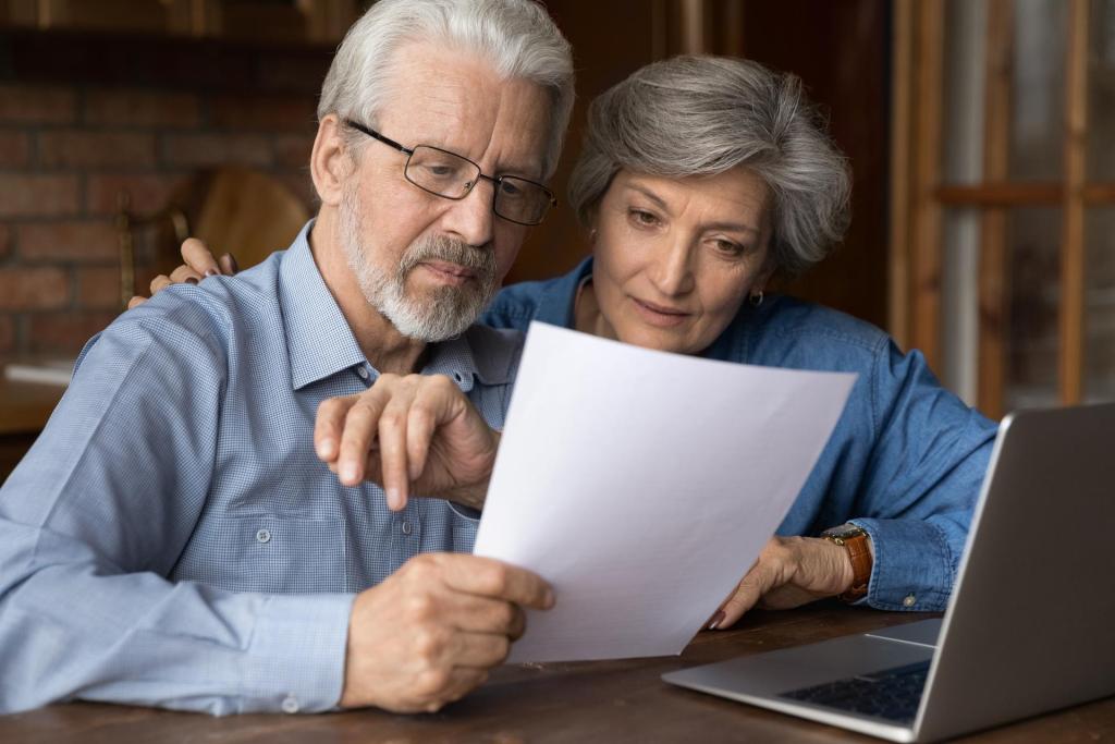 Couple Reviewing Document