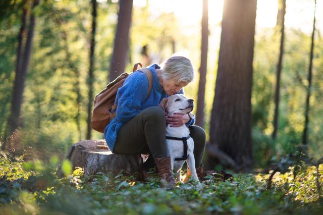 woman-outside-with-dog