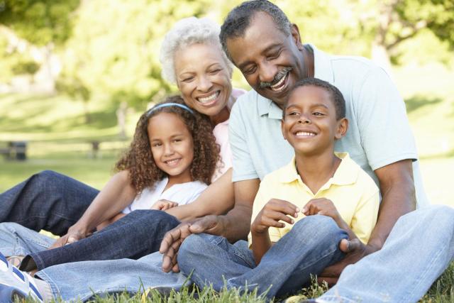 Grandparents with grandkids