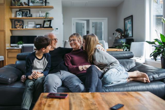 Grandparents with grandchildren