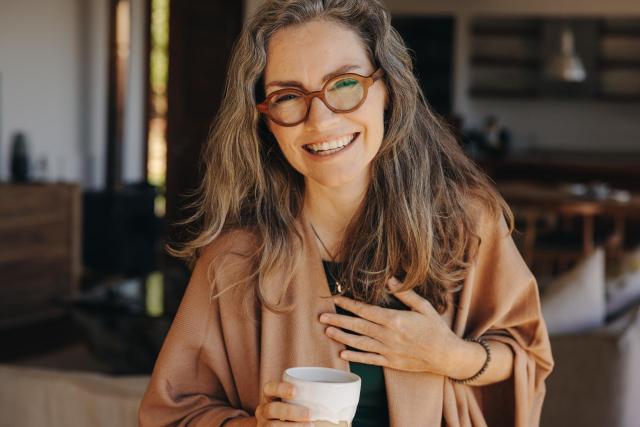 Woman with coffee